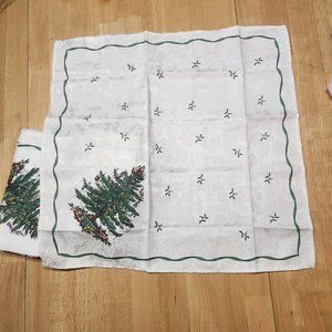 Spode Christmas Tree 20" x 20"  Cloth Napkins Set of 8